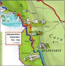 Route von Kulen Vakuf zum trbački buk