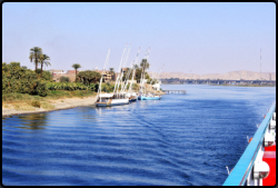 Blick zurck auf Edfu