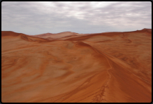 Blick von der Dne direkt am Sossusvlei in die Namib-Wste