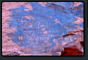 Petroglyphe (Felsbild) am Atlatl Rock