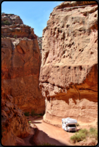 Unser Wohnmobil im Capitol Gorge