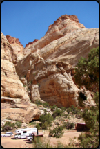 Der "Golden Throne" am Ende der Capitol Gorge Rd