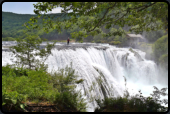 Die Team-Leader auf dem Wasserfall