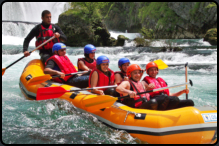 Unser Schlauchboot im Wildwasser