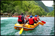 Kurs auf die untere Stromschnelle