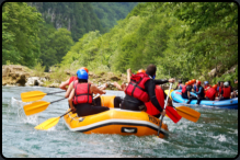 Kurs auf die untere Stromschnelle