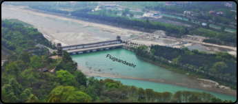 Blick vom Yulei Hill auf das Flugsandwehr