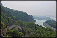 Blick vom Qinyan Tower auf den "Two Kings Temple"