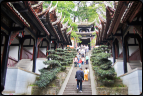 Treppe zum "Town God Temple"