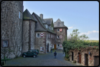 Eingangsbereich und Hotel des Dornrschen-Schlo Sababurg