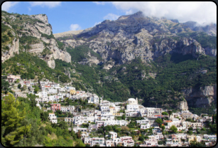 Blick auf Positano