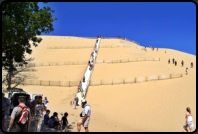 Die Treppe zum Gipfel der "Dune du Pilat"