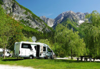 Unser Wohnmobil im Triglav-Nationalpark, Slowenien