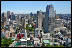 Blick vom Tokyo Tower ber die Stadt