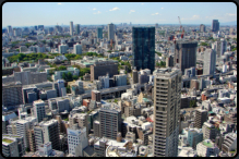 Blick vom Tokyo Tower ber die Stadt