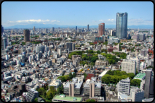 Blick vom Tokyo Tower ber die Stadt