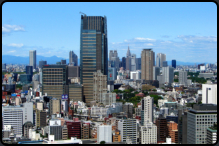 Blick vom Tokyo Tower ber die Stadt