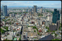 Blick vom Tokyo Tower ber die Stadt