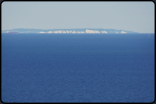 Blick auf Insel Moen vom Leuchtturm Dornbusch