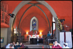 Im Cafe Aegidius ind der Aegidius-Kirche