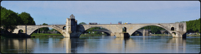 Die Brcke "Pont Saint-Bnzet" von Norosten gesehen