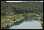 Blick von der Brcke "Pont-du-Gard" auf den Flu Gard ou Gardon