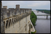 Blick von der Dachterrasse von Schlo Tarascon ber die Rhone