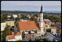 Blick vom Kirchturm der Johanniskirche zur Kirche St. Petri und Paul (Klosterkirche)