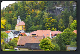 Blick auf Oybin und die Bergkirche