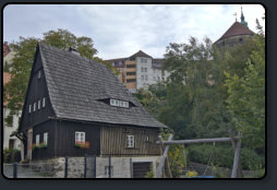 Blick von der Fischergasse zum "Hexenhusel" unterhalb der Rhrscheidtbastei