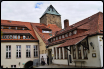 Blick vom Hof auf die Burg Hohnstein