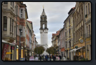 Blick durch die Reichenstrae auf den Reichenturm