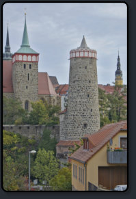 Blick vom Scharfenweg zur Alten Wasserkunst & Michaeliskirche