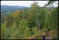 Blick vom Aussichtspunkt Knigstein ber das Elbsandsteingebirge