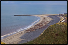 Blick vom Klippenrandweg auf den Helgolnder Nordstrand