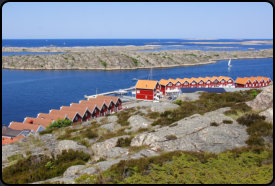 Ferienhuser auf der Festlands-Seite vor der Insel Smgen