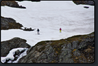 Skifahrer im Gudbrandsjuvet