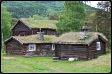 Alte Bauenhuser im Freilichtmuseum Loms-Hof