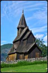 Auenansicht der Stabkirche von Urnes