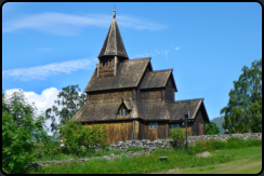 Auenansicht der Stabkirche von Urnes