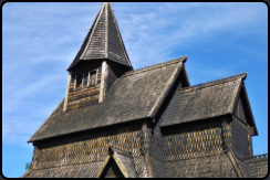 Auenansicht der Stabkirche von Urnes