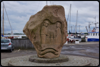 Bauern auf dem Rodstennen am Haven von Fur