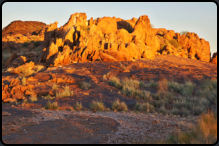 Felsen in der Abendsonne